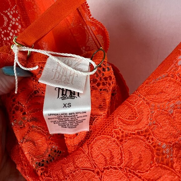 NWT We are HAH Comin' In HAHt Lace Bodysuit Burnt Orange Size XS NEW - Picture 7 of 14